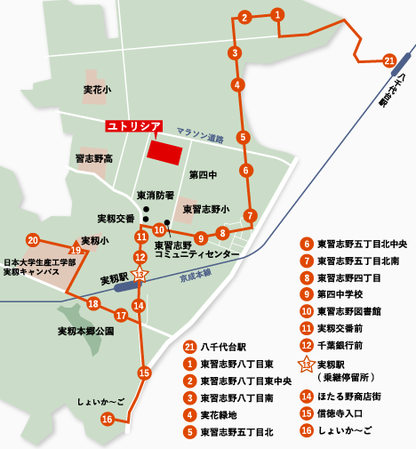 コミュニティバス路線図